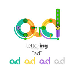 Letter logo line concept