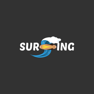 surfing logo vector illustration