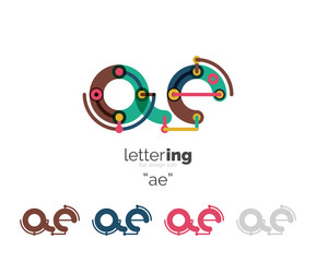 Fototapeta na wymiar Letters logo icon