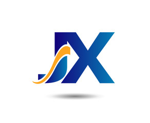 J and X logo vector
