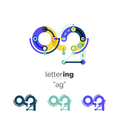 Obraz premium Alphabet letter font logo business icon