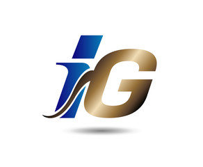 Letter i and G monogram logo
