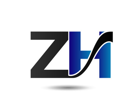 Unusual Z and H. Business zh logo template
