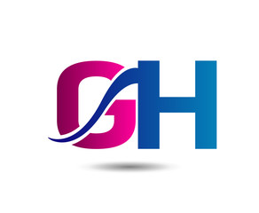 G and h, gh logo vector
