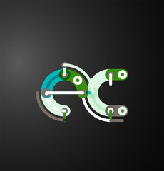 Company branding logo of initial letters