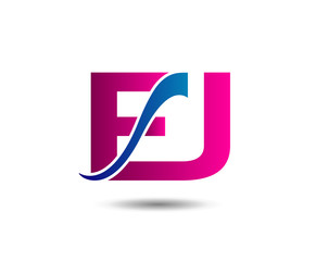 letter EJ logo vector
