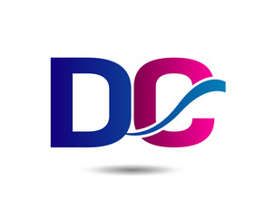 Letter D and C logo vector, dc logo
