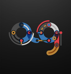 Fototapeta premium Company branding logo of initial letters