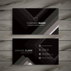 black dark stripes business card