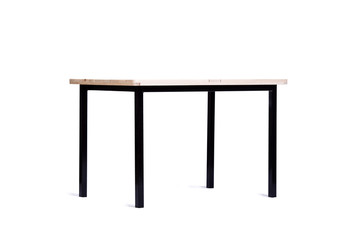 Table furniture isolated on the white