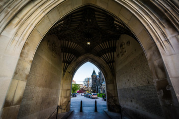 Passage through a building at the University of Toronto, in Toro