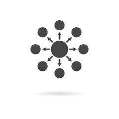 Network Icon Vector, Vector concept network icon