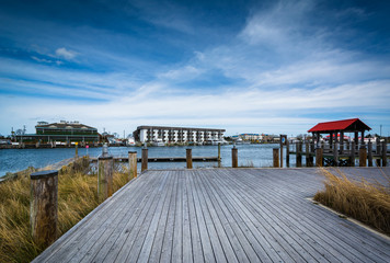 Pier in the Lewes and Rehoboth Canal, in Lewes, Delaware. © jonbilous