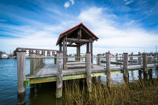 Pier In The Lewes And Rehoboth Canal, In Lewes, Delaware.