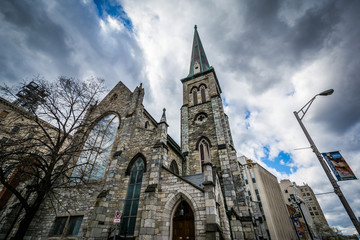 Fototapeta na wymiar Pine Street Presbyterian Church, in downtown Harrisburg, Pennsyl
