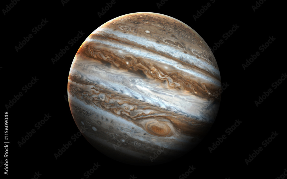 Sticker jupiter - high resolution 3d images presents planets of the solar system. this image elements furnis