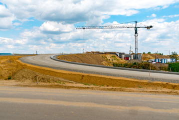 New road construction site