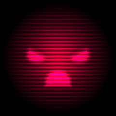 angry red smile