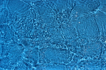 Fototapeta na wymiar Sun reflections in pool water from above