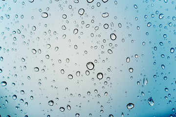 Rain drop dew on mirror