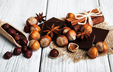 chocolate with nuts