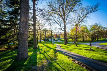 Spring color and walkway at Notre Dame of Maryland University, i