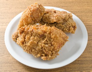 Deep Fried Chicken on A White Dish