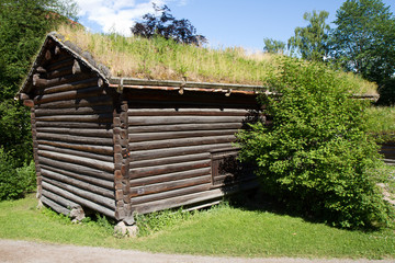 traditional scandinavian wooden house