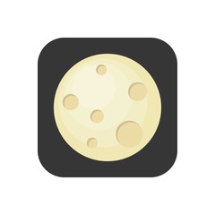 Vector moon icon, flat design