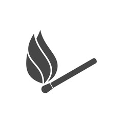Match icon, burning match icon