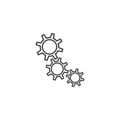 Gear Icon Isolated on White Background.