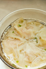 shrimp dumpling in soup