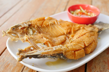 deep fried snapper, asian thai seafood