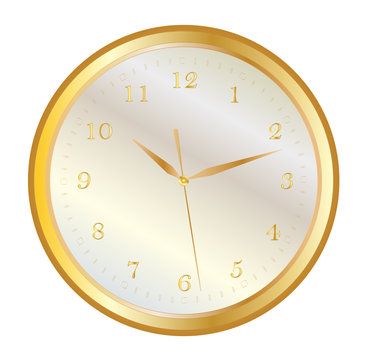gold wall clock