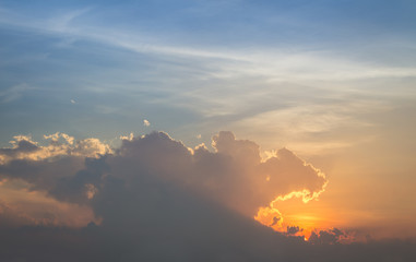 Morning sunrise with warm colors
