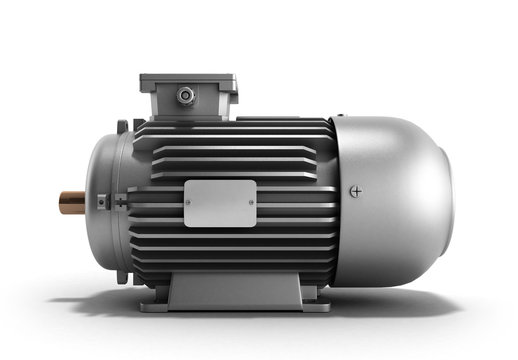 electric motor generator 3d render on a white background