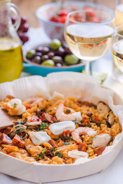 mediterranean seafood paella