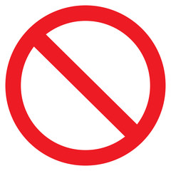 Icon ban with shadow on white background