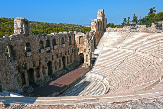 Amphitheater Acropolis, Athens. GREECE.
