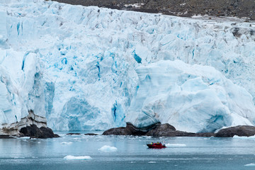 glacier of the noth pole in svalbard