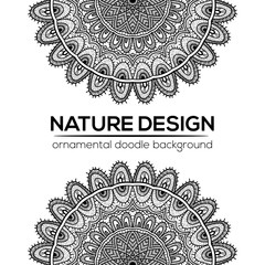 Vector nature decor for your design with abstract ornament