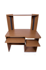 Computer home desk isolated on the white background