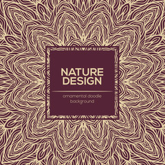 Vector nature decor for your design with abstract flowers.