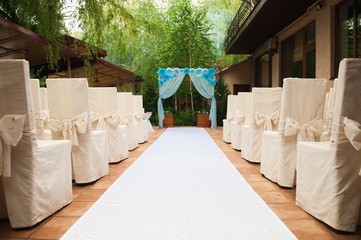 Wedding decorations at ceremony