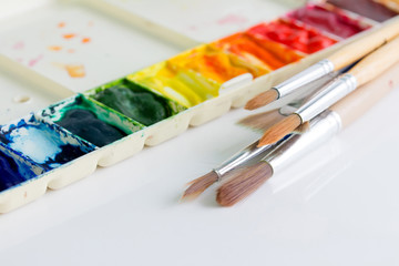 Obraz premium Watercolor on white Background