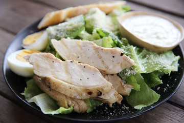 Fresh salad with chicken breast