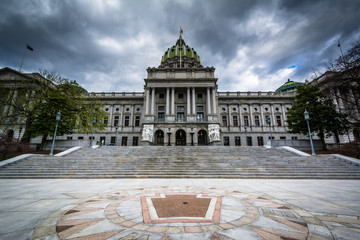 The Pennsylvania State Capitol Building, in downtown Harrisburg,