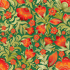 abstract summer seamless floral ornament