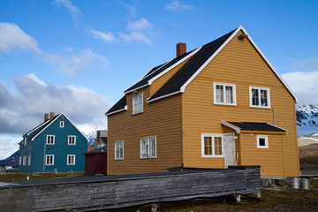ny alesung in the svalbard island near north pole