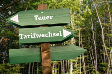 Schild 99 - Tarifwechsel